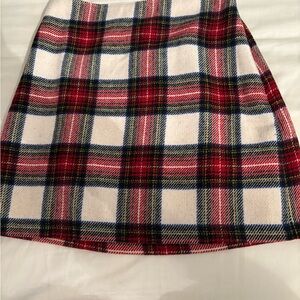 Abercrombie & Fitch Red Black Mini A-Line Skirt